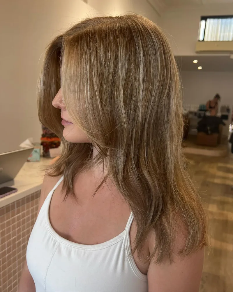 Long light brown hair with smooth layers