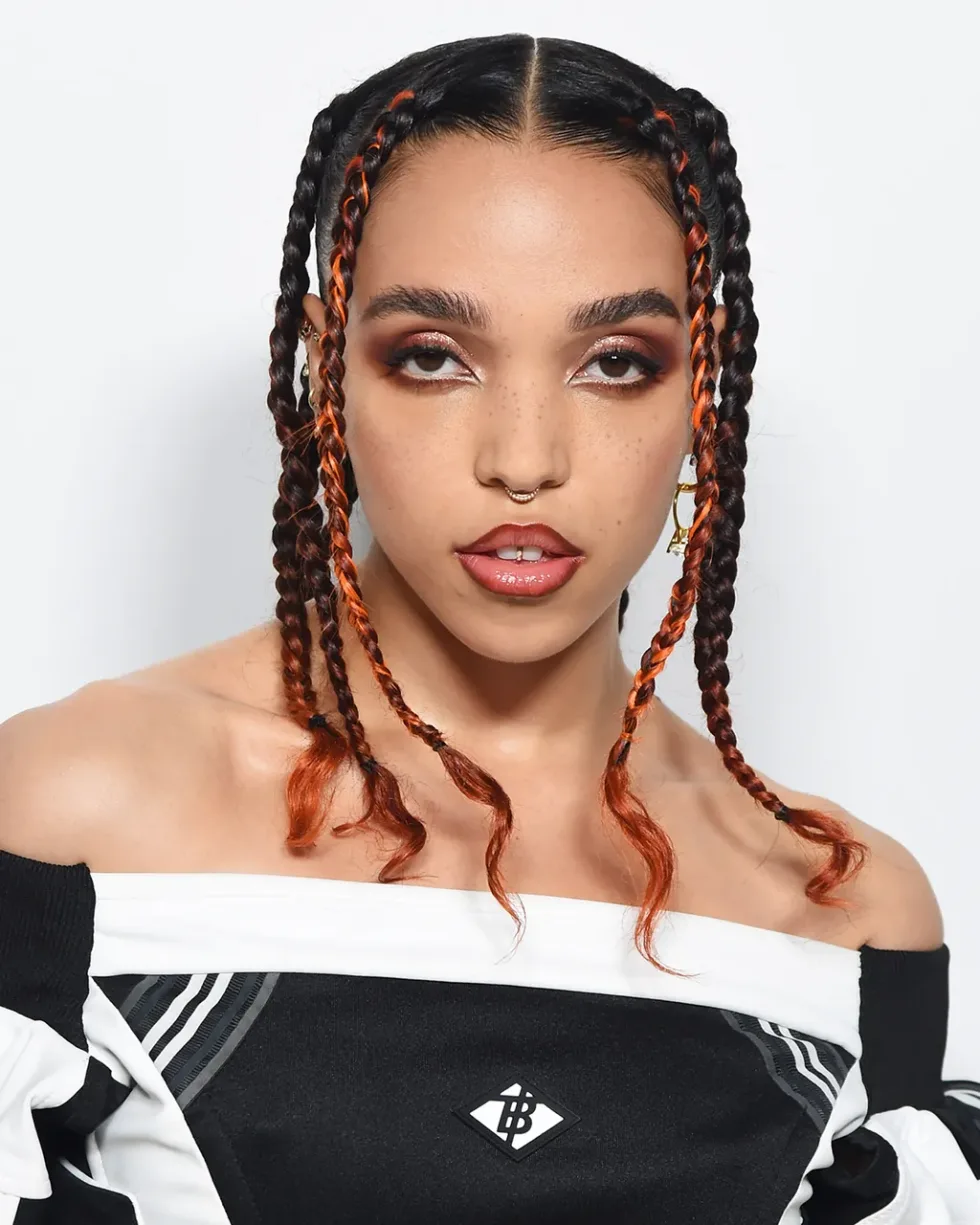shoulder braids red braid shown as a box braids hairstyles styling ideas idea