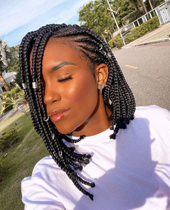 chin braids black braid shown as a box braids hairstyles styling ideas idea