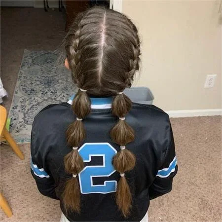 chest braids chestnut dutch shown as a bubble braid ponytail hairstyles idea