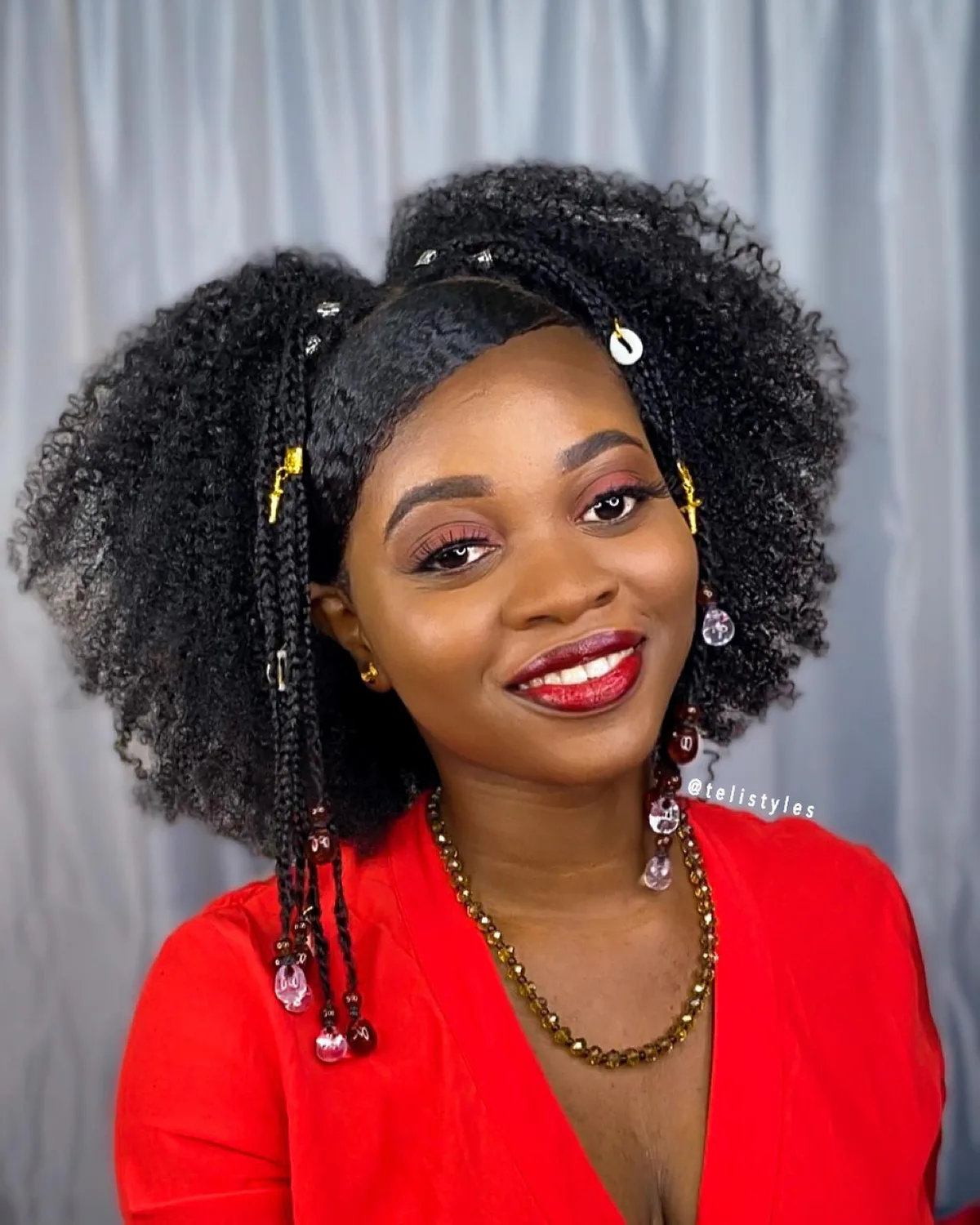 ear coily black accessory style shown as a headband hairstyles idea