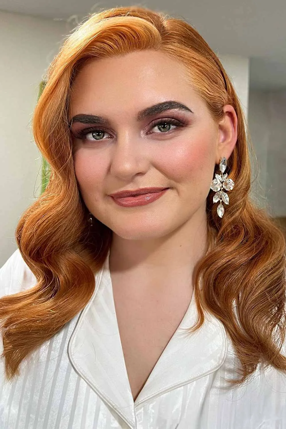 chest wavy red layers shown as a hollywood waves idea