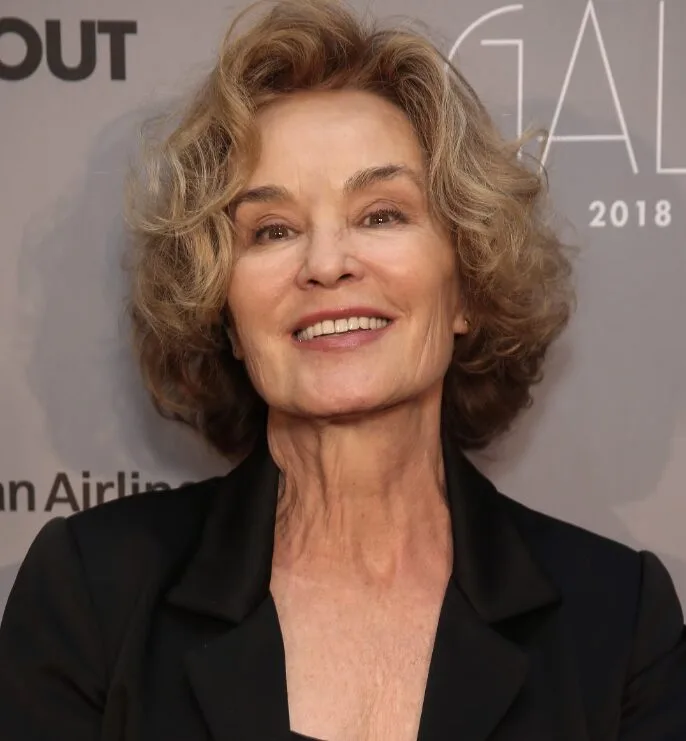 Older woman with an airy blonde layered bob