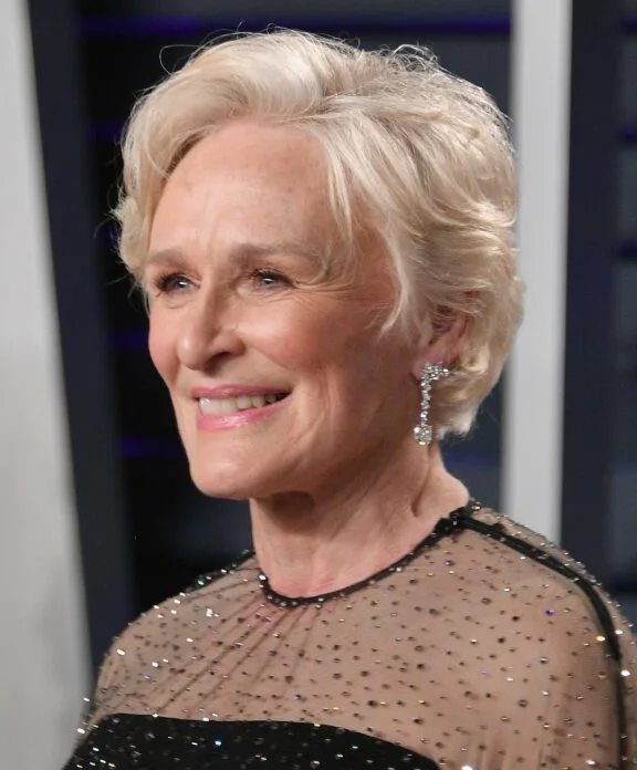 neck straight gray updo shown as a mother of the bride hairstyles idea, featuring side part