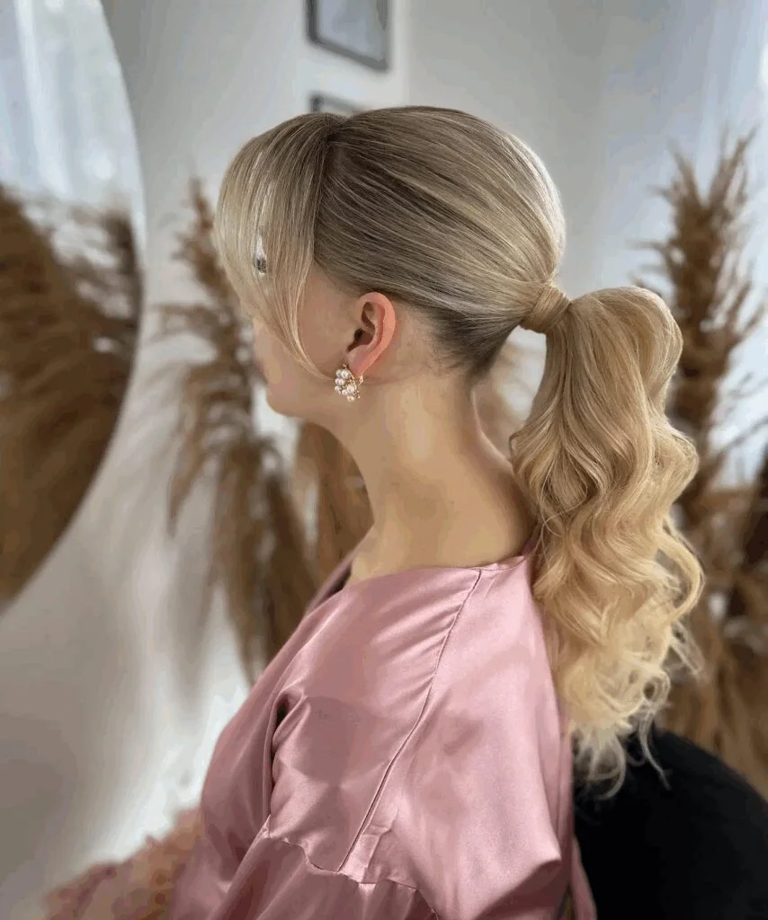 chest straight honey ponytail shown as a mother of the bride hairstyles idea
