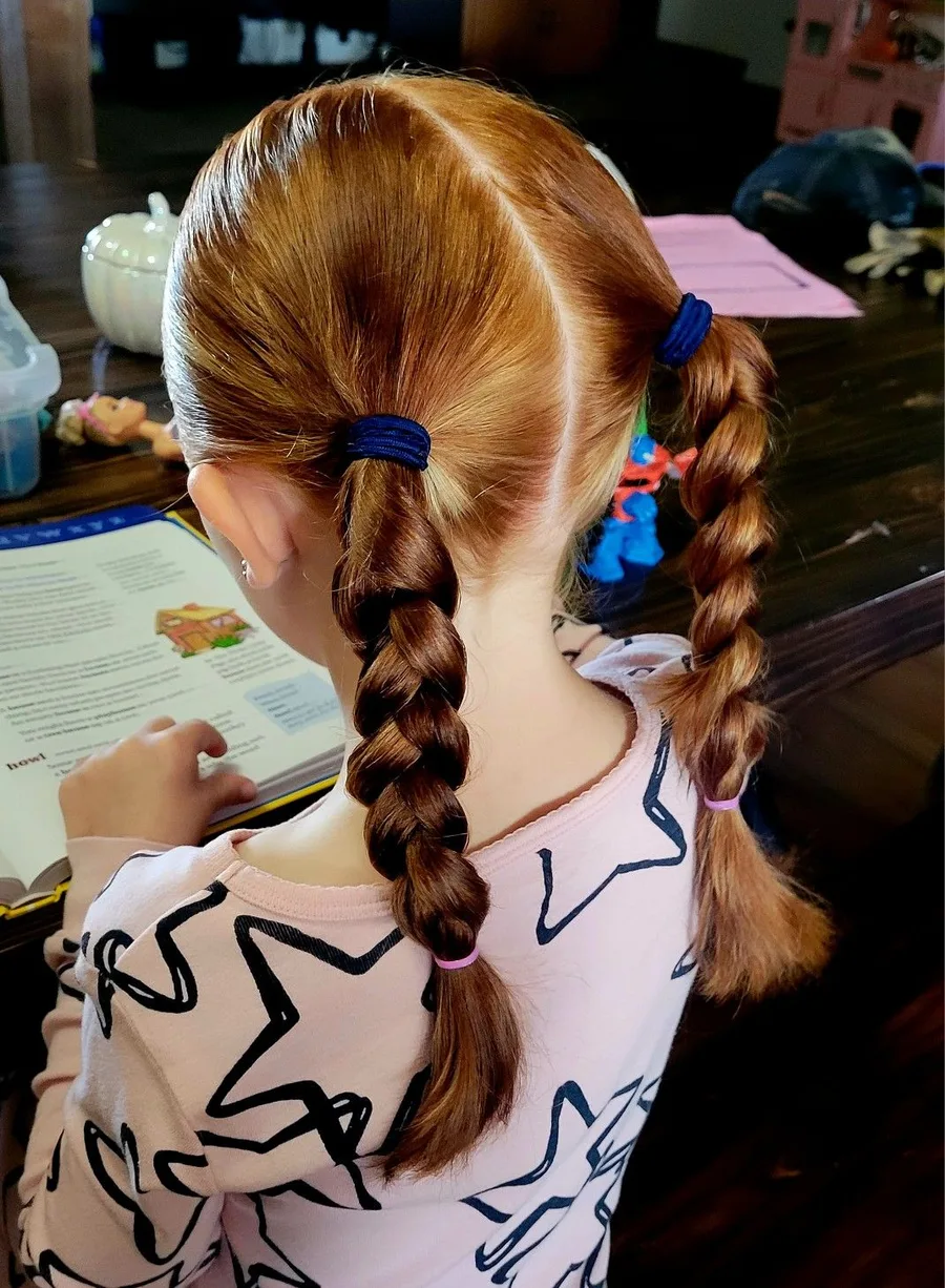 chest straight brunette french shown as a school hairstyles idea, featuring volume through the all over