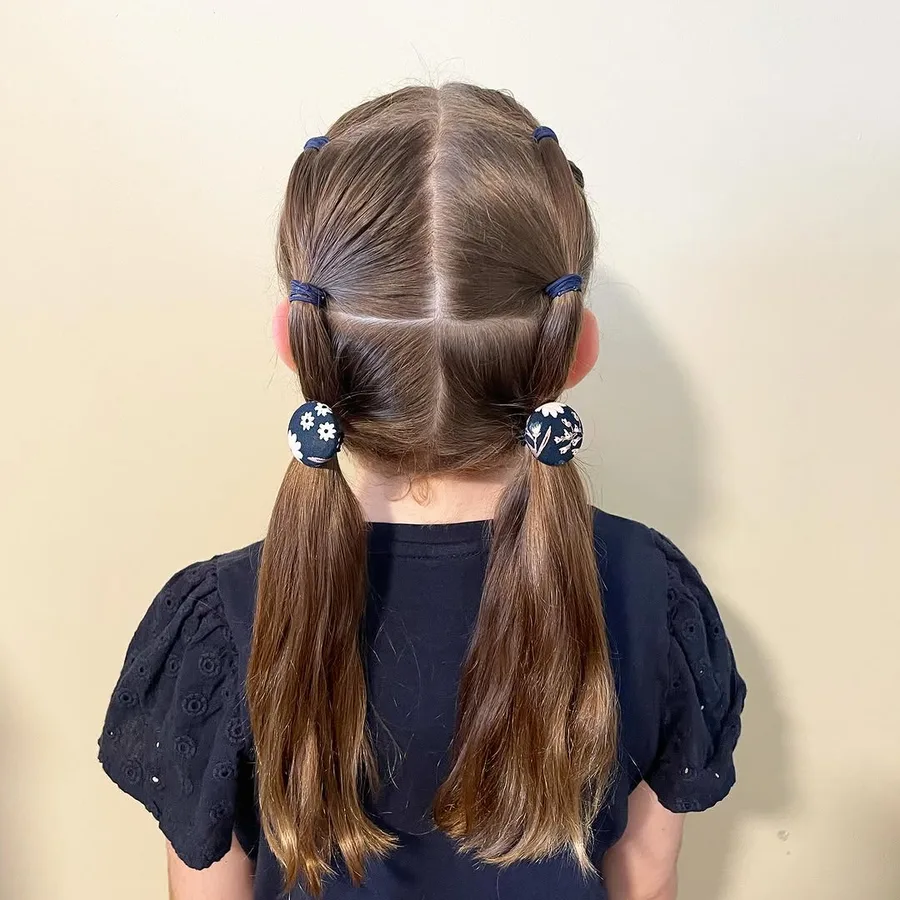 chest straight brunette french shown as a school hairstyles idea, featuring brunette color