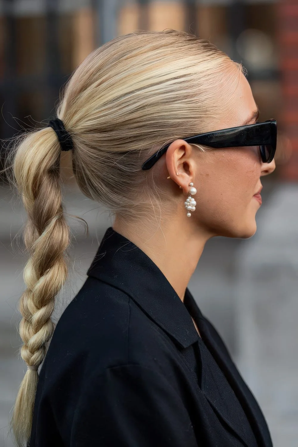 Photo showing braid for a party, with the hairstyle clearly visible.