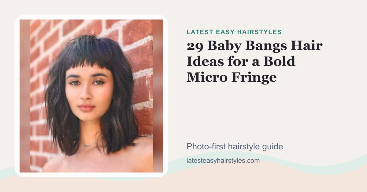 29 Baby Bangs Hair Ideas for a Bold Micro Fringe social preview with a real hairstyle photo