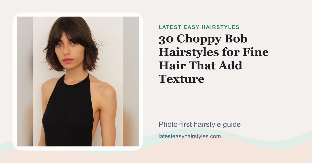 30 Choppy Bob Hairstyles for Fine Hair That Add Texture social preview with a real hairstyle photo