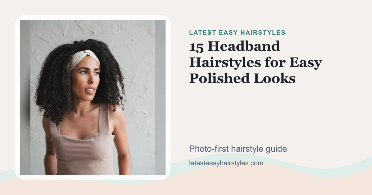 15 Headband Hairstyles for Easy Polished Looks social preview with a real hairstyle photo