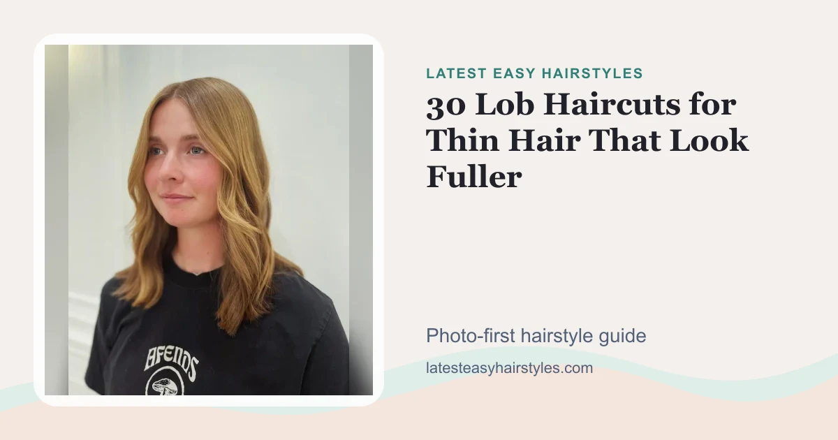 30 Lob Haircuts for Thin Hair That Look Fuller social preview with a real hairstyle photo