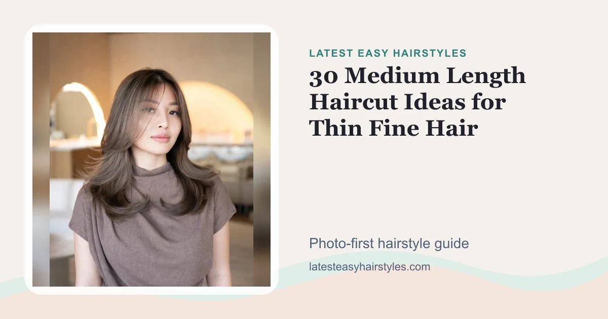 30 Medium Length Haircut Ideas for Thin Fine Hair social preview with a real hairstyle photo