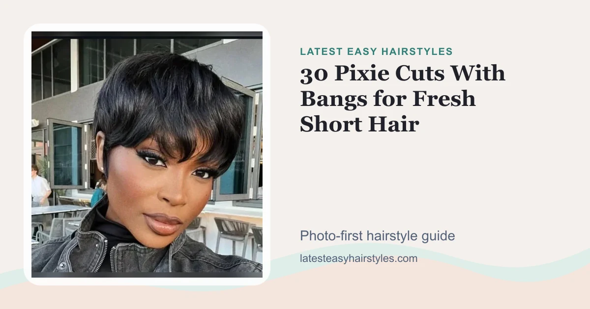 30 Pixie Cuts With Bangs for Fresh Short Hair social preview with a real hairstyle photo