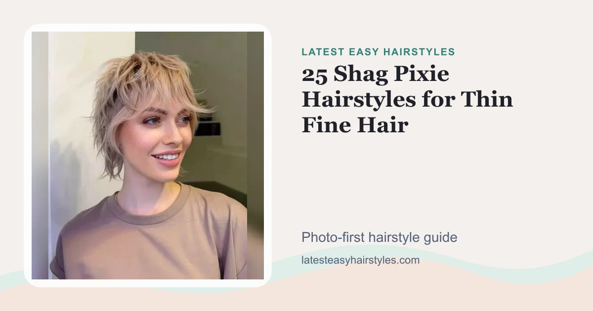 25 Shag Pixie Hairstyles for Thin Fine Hair social preview with a real hairstyle photo