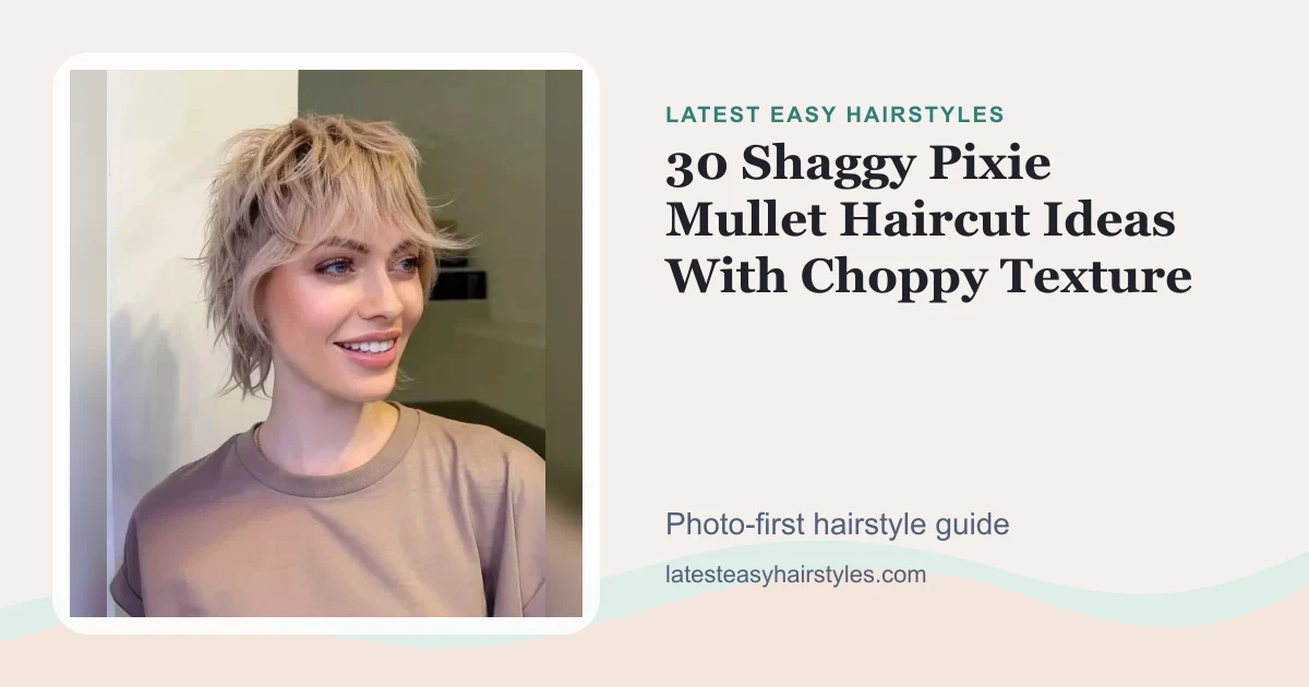 30 Shaggy Pixie Mullet Haircut Ideas With Choppy Texture social preview with a real hairstyle photo
