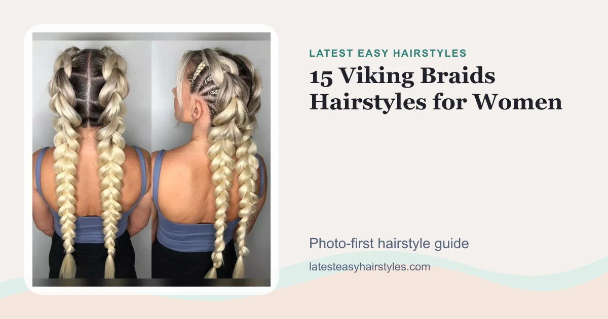 15 Viking Braids Hairstyles for Women social preview with a real hairstyle photo