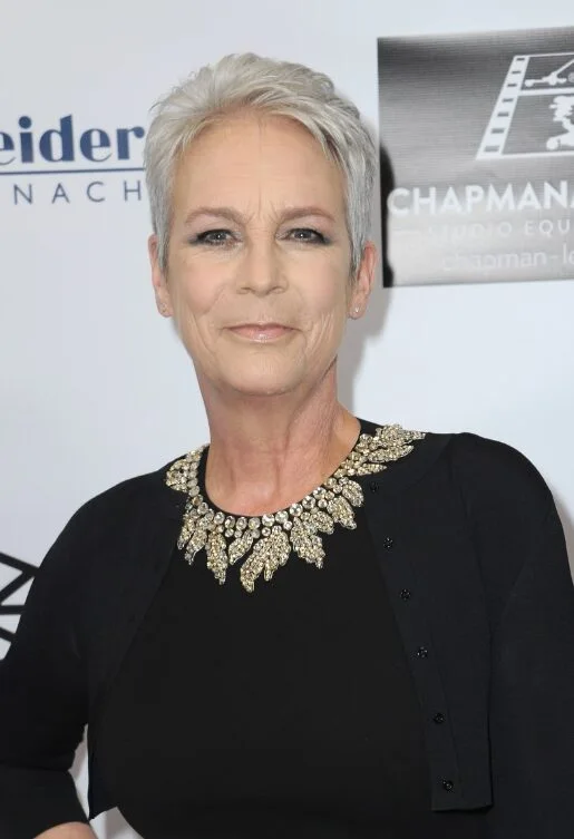 ear straight chestnut pixie with side swept fringe shown as a thin hairstyles for older women idea