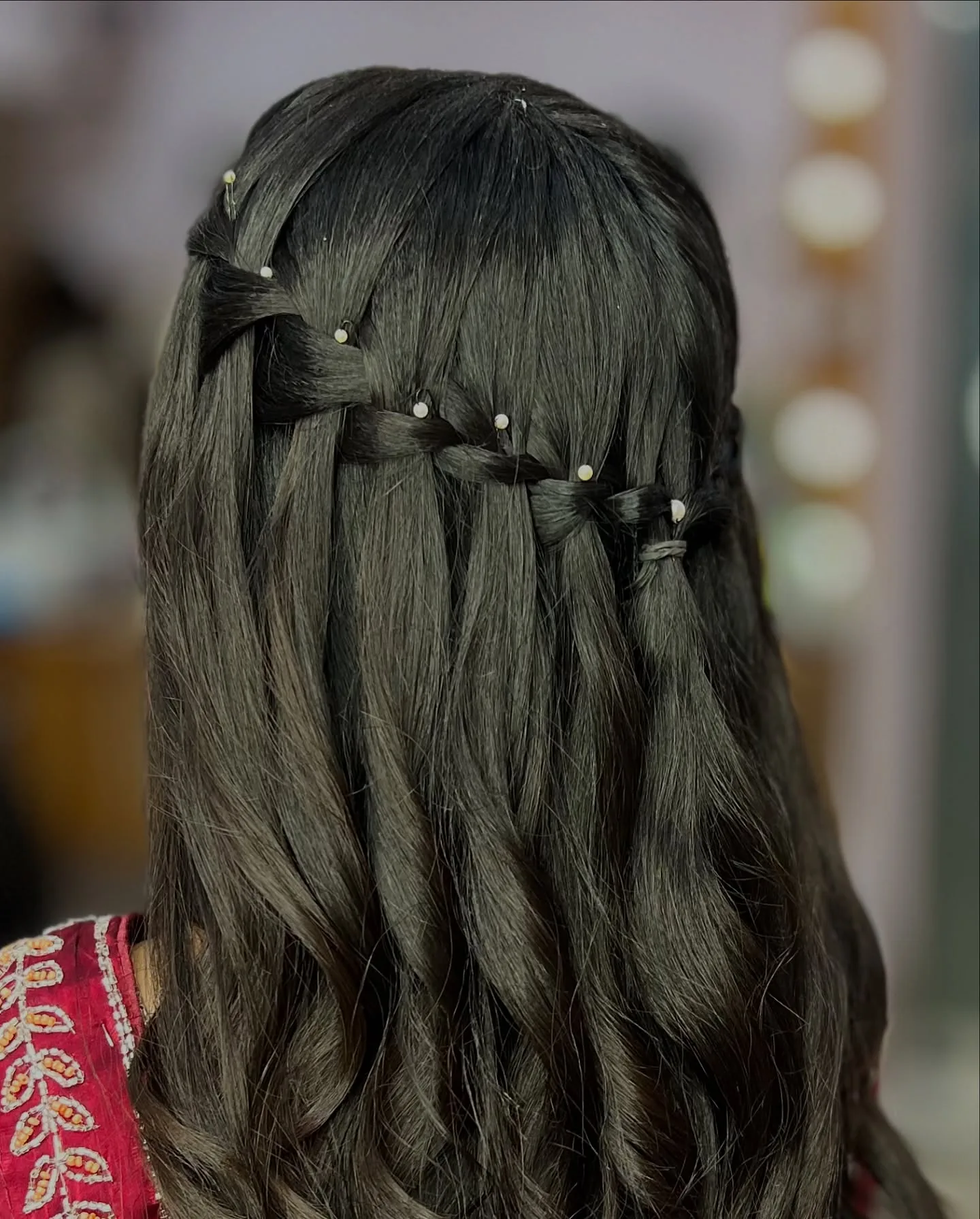 chest braids black braid shown as a waterfall hairstyles idea, featuring braids texture