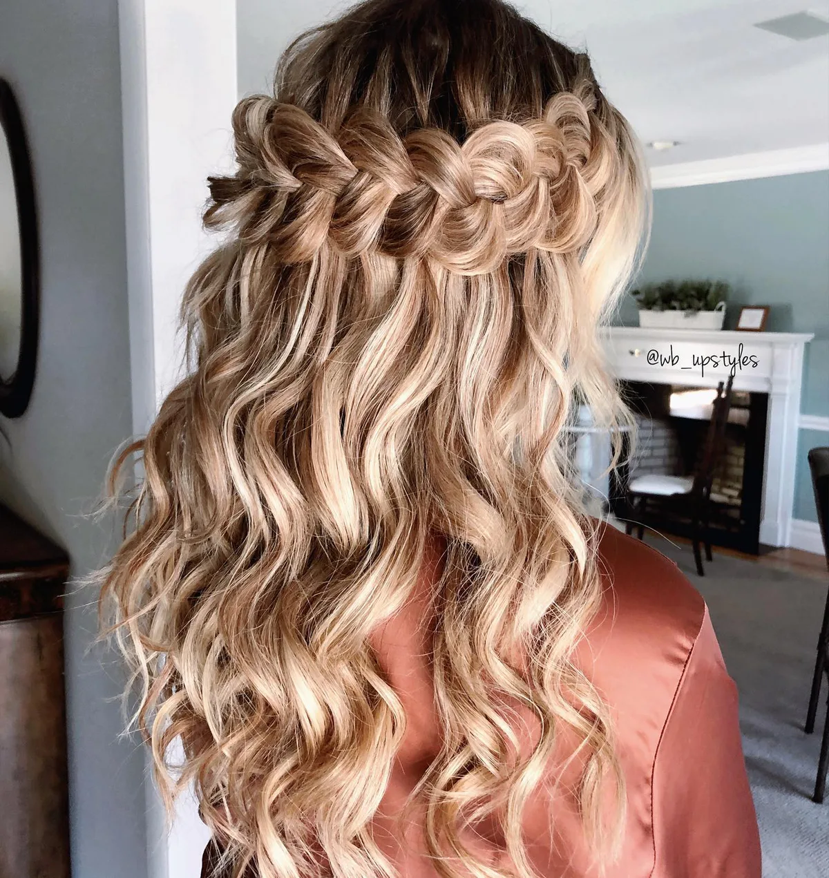 chest braids blonde braid shown as a waterfall hairstyles idea, featuring chest outline