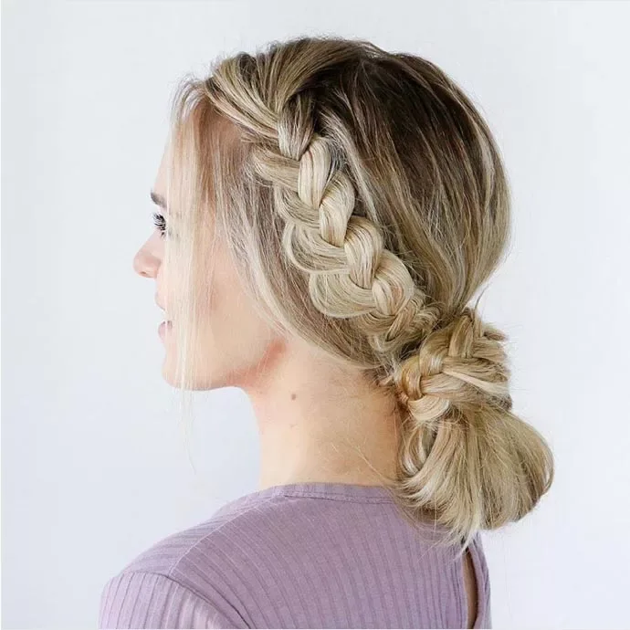 chest braids black cornrows shown as a wedding hairstyles ideas for long hair idea, featuring sleek finish